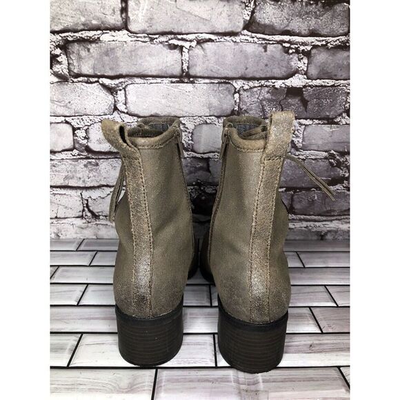 Clarks Metallic Leather Taupe Nevella Devon Zip Ankle Boots Women 7.5M US/38EU - Picture 15 of 16